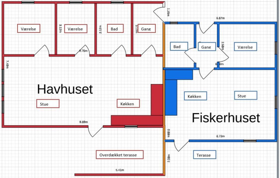 Havhuset I Oster Hurup - I Byen, Ved Stranden Exteriér fotografie